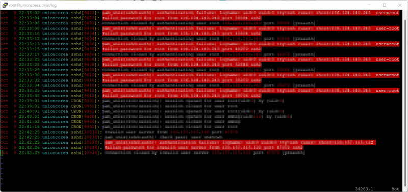우분투 해킹시도 로그파일로 iptables 자동 차단등록하기(파이썬작업) 및 cron 등록