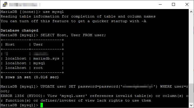 MariaDB 10.4 이전 과 이후 root 패스워드 변경법