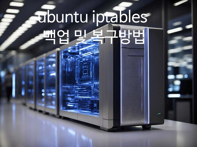 우분투 iptables 부팅(rebooting) 삭제되는 문제해결법 (자동백업후 부팅시 백업본 가져오기)